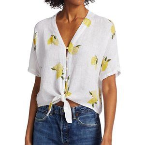 Rails Thea Lemon Print Tie-Hem Top